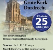 Psalmzangavond met bovenstem in de Grote kerk te Dordrecht