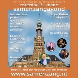 Samen zingen in Apeldoorn met geestelijke liederen