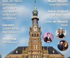 Samenzangavond in de Grote Kerk van Apeldoorn met geestelijke liederen