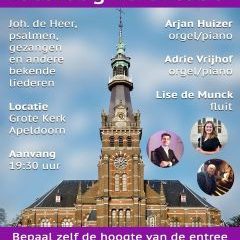 Samenzangavond in de Grote Kerk van Apeldoorn met geestelijke liederen