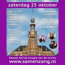 Samenzangavond in de Grote Kerk van Apeldoorn met psalmen