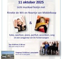 Zaterdagmiddagmuziek met Noortje van Middelkoop en zanggroep De Fontein in Nijkerk