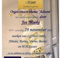 Advent concert met organist Jos Moeke in de Sionskerk te Terschuur