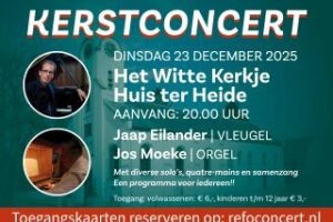 Het Witte kerkje van Huis ter Heide kerstconcert met Jos Moeke en Jaap Eilander