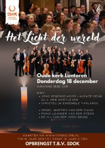 Jong gemengd koor Laudate Deum kerstconcert in Lunteren