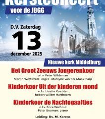 Kerstconcert in de Nieuwe kerk te Middelburg voor de ZGG