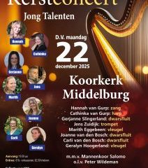 Kerstconcert met jonge talenten in 2025 te Middelburg