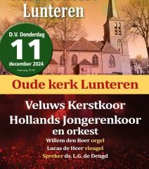 Kerstconcert te Lunteren met Veluws kerstkoor in de Oude kerk