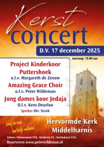 Kerstconcert te Middelharnis voor Stichting HVC