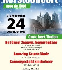 Kerstconcert te Tholen voor de JBGG in de Grote kerk
