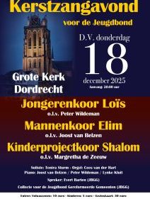 Kerstzangavond in de Grote kerk te Dordrecht voor de Jeugdbond