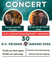 Nieuwjaarsconcert 2026 in de NGK te Westbroek met Maurice van Dijk