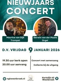 Nieuwjaarsconcert 2026 in de NGK te Westbroek met Maurice van Dijk