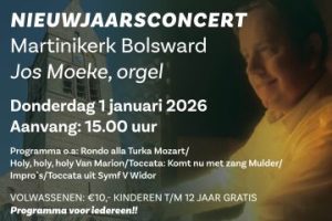 Nieuwjaarsconcert 2026 met Jos Moeke in de Martinikerk te Bolsward