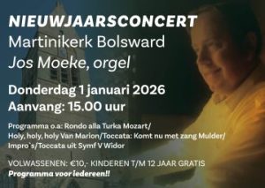 Nieuwjaarsconcert 2026 met Jos Moeke in de Martinikerk te Bolsward