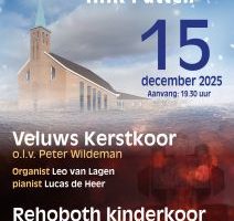 Veluws kerstkoor en Rehoboth kinderkoor in de HHK te Putten