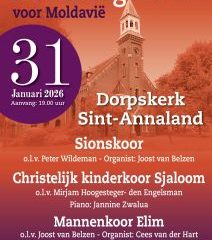Dorpskerk te Sint-Annaland koorconcert voor Caritate