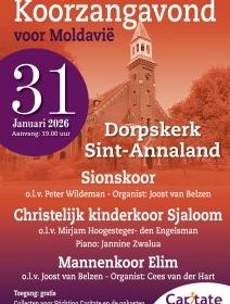 Dorpskerk te Sint-Annaland koorconcert voor Caritate