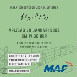 Tot aan de einden der aarde zangavond in Elspeet