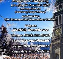 Volkskerstzang 2025 in de Nieuwe kerk te Middelburg