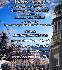 Volkskerstzang 2025 in de Nieuwe kerk te Middelburg