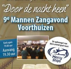 9e Mannen Zangavond te Voorthuizen met thema Door de nacht heen