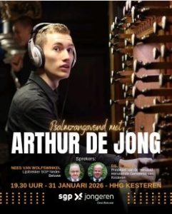 HHG te Kesteren psalmzangavond met organist Arthur de Jong