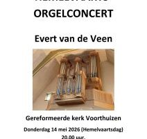 Hemelvaartsorgelconcert 2026 met Evert van de Veen in Voorthuizen