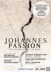 Johannes Passion 2026 met Ars Musica in de Oude kerk te Barneveld