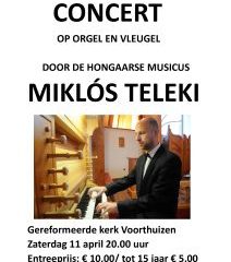 Miklós Teleki geeft concert in de Gereformeerde kerk te Voorthuizen