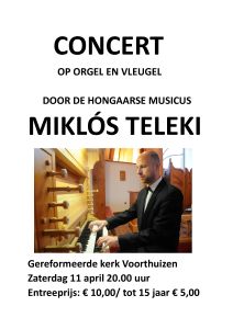 Miklós Teleki geeft concert in de Gereformeerde kerk te Voorthuizen