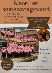 Sionskerk te Krimpen aan de IJssel koorconcert met Urker Visserskoor Crescendo