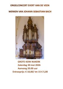 Werken van Johan Sebastian Bach met Evert van de Veen in Nijkerk