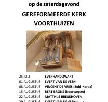 Zomerconcert 2026 in de Gereformeerde kerk te Voorthuizen met Matthijs Breukhoven