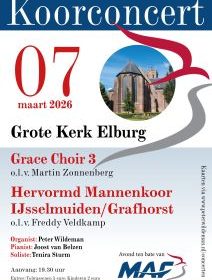 Koorconcert in de Grote kerk te Elburg met Grace Choir