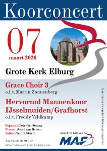 Koorconcert in de Grote kerk te Elburg met Grace Choir