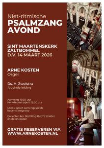 Sint Maartenskerk te Zaltbommel psalmzangavond met bovenstem